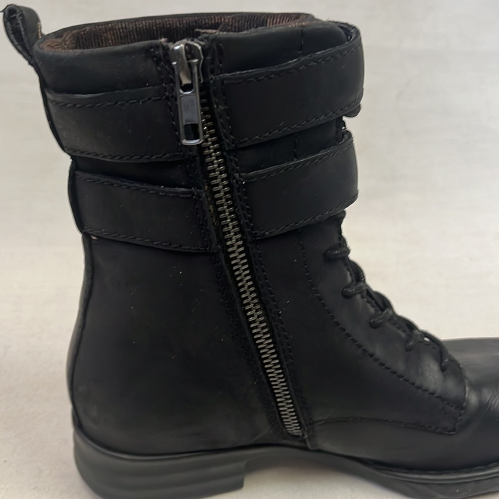 Born Camryn Boots Women's Size 6M Black Leather Retro Combat Ankle Boot - Picture 5 of 10